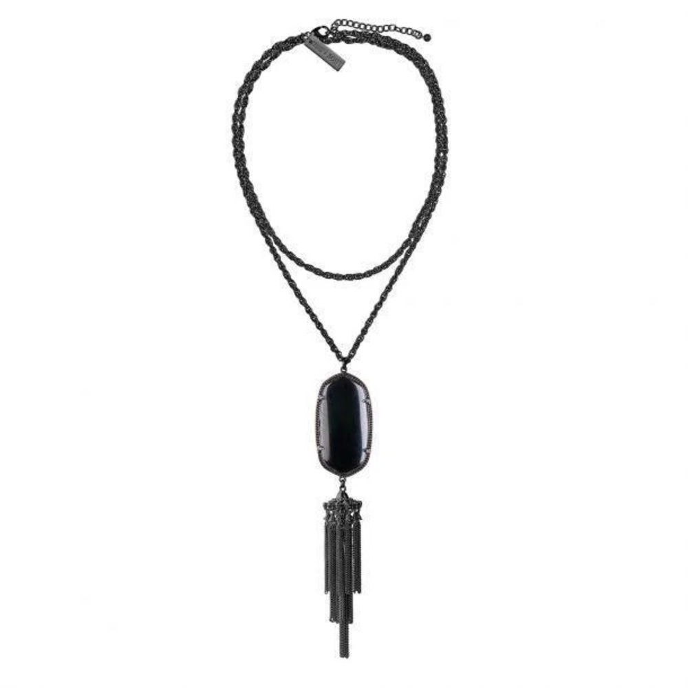 Kendra Scott Rayne Gunmetal Necklace
